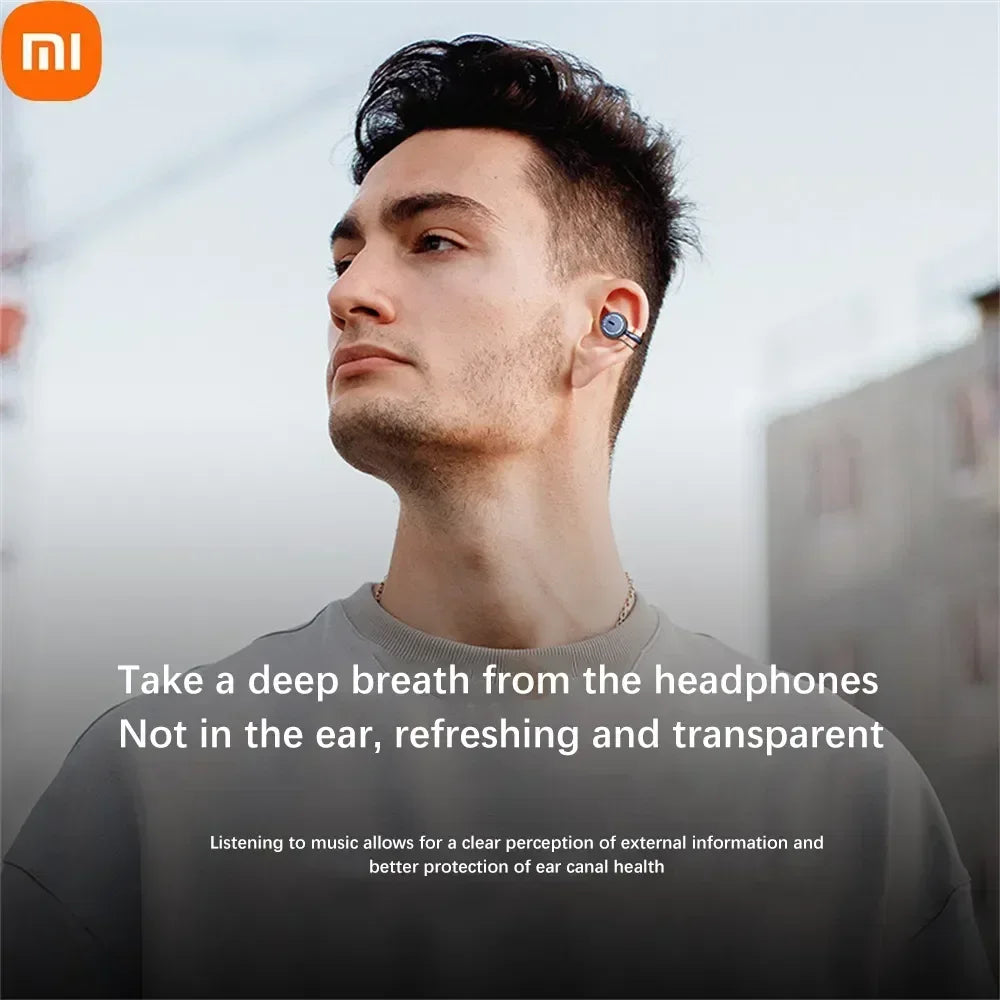 Xiaomi Wireless Bluetooth5.3 Earphones Earclip TWS Bone Conduction Headphones 360°ACS Sound Sport Earbuds Headset Gamer with Mic