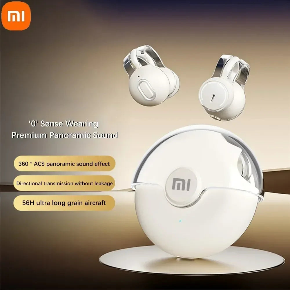 Xiaomi Wireless Bluetooth5.3 Earphones Earclip TWS Bone Conduction Headphones 360°ACS Sound Sport Earbuds Headset Gamer with Mic