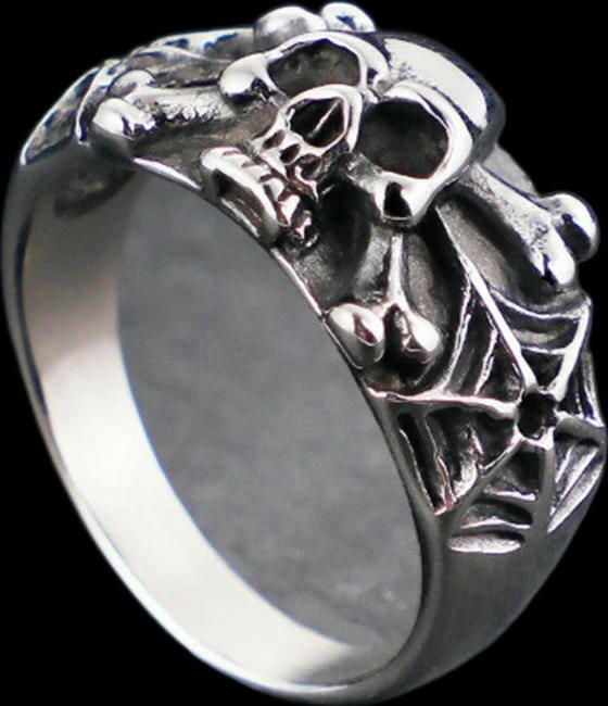 Gothic Steel Skull Rings